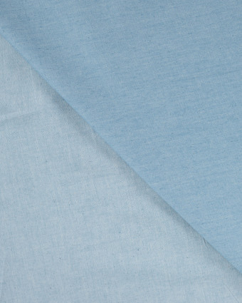Tissu Chambray Uni Bleu Jean - Mercerine