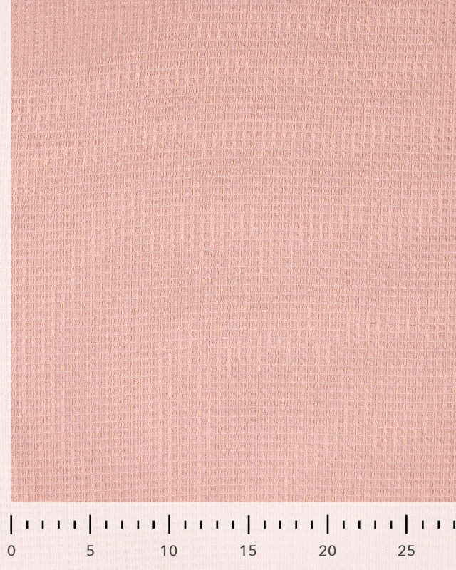 Tissu Nid d'Abeille Envers Eponge Bambou Rose - Mercerine