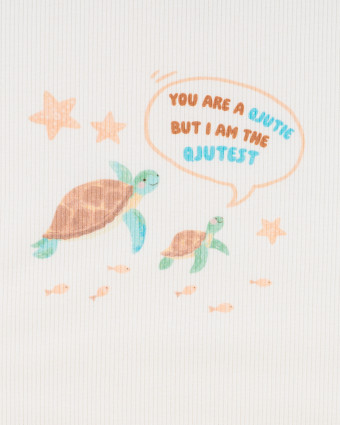 Panneau Jersey de Côtelé Petites Tortues - Mercerine
