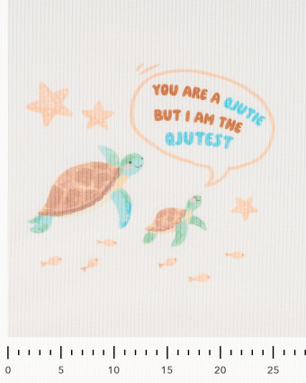 Panneau Jersey de Côtelé Petites Tortues - Mercerine
