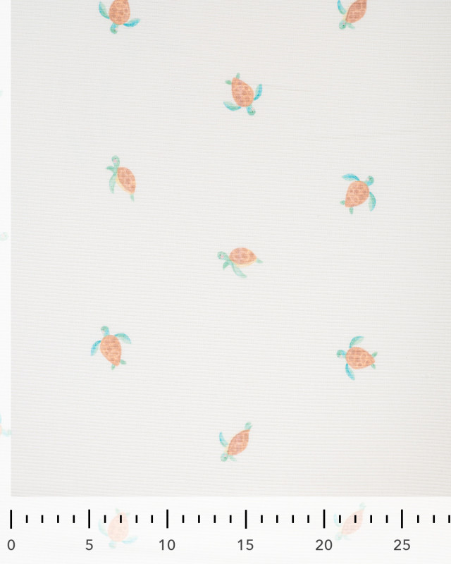 Panneau Jersey de Côtelé Petites Tortues - Mercerine