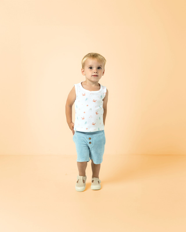Tissu Mini Eponge Baby Blue Uni - Mercerine