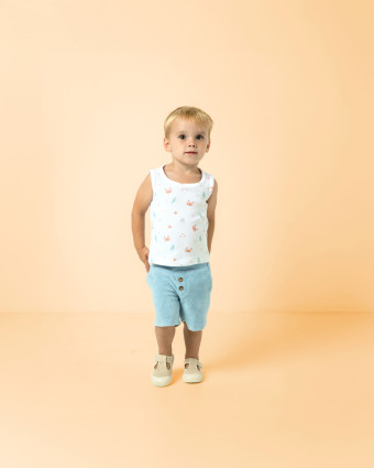 Tissu Mini Eponge Baby Blue Uni - Mercerine
