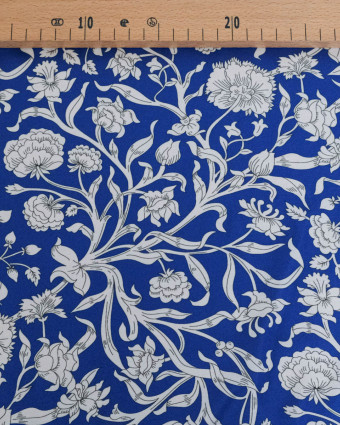Tissu Liberty Fabrics@ Viscose Ecovero Bickington Columbia Road Bleu - Mercerine