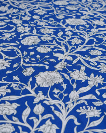 Tissu Liberty Fabrics@ Viscose Ecovero Bickington Columbia Road Bleu - Mercerine