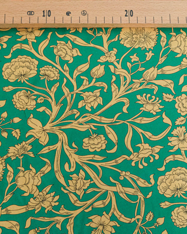 Tissu Liberty Fabrics@ Viscose Ecovero Bickington Columbia Road Vert - Mercerine