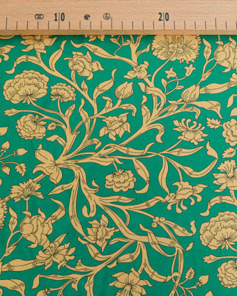 Tissu Liberty Fabrics@ Viscose Ecovero Bickington Columbia Road Vert - Mercerine