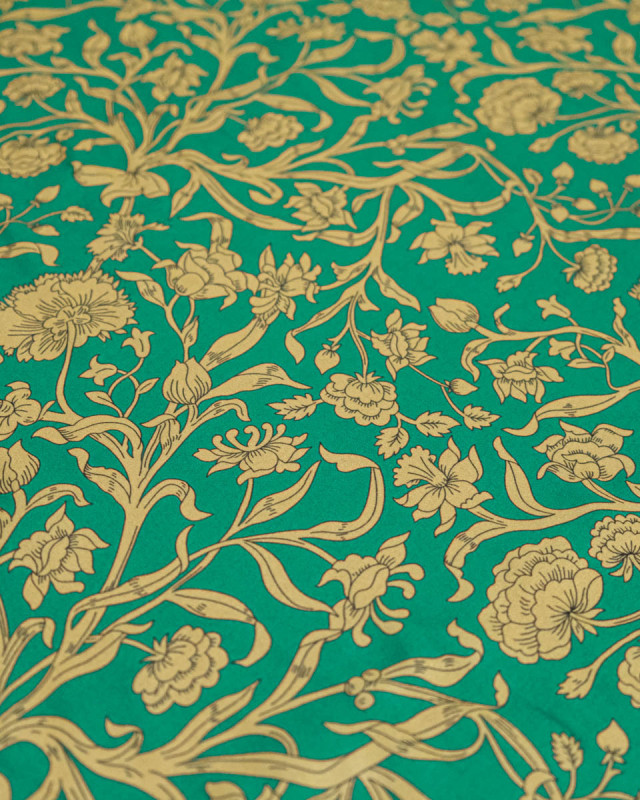 Tissu Liberty Fabrics@ Viscose Ecovero Bickington Columbia Road Vert - Mercerine
