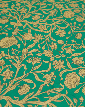 Tissu Liberty Fabrics@ Viscose Ecovero Bickington Columbia Road Vert - Mercerine