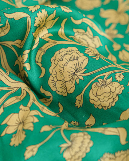 Tissu Liberty Fabrics@ Viscose Ecovero Bickington Columbia Road Vert