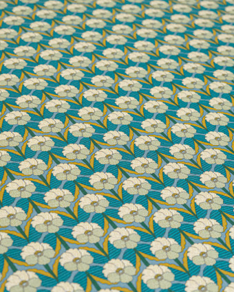 Tissu Liberty Fabrics@ Viscose Ecovero Bickington Chevron Bleu - Mercerine