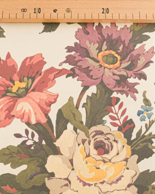 Tissu Liberty Fabrics@ Viscose Ecovero Bickington Stately Kristina Ecru - Mercerine