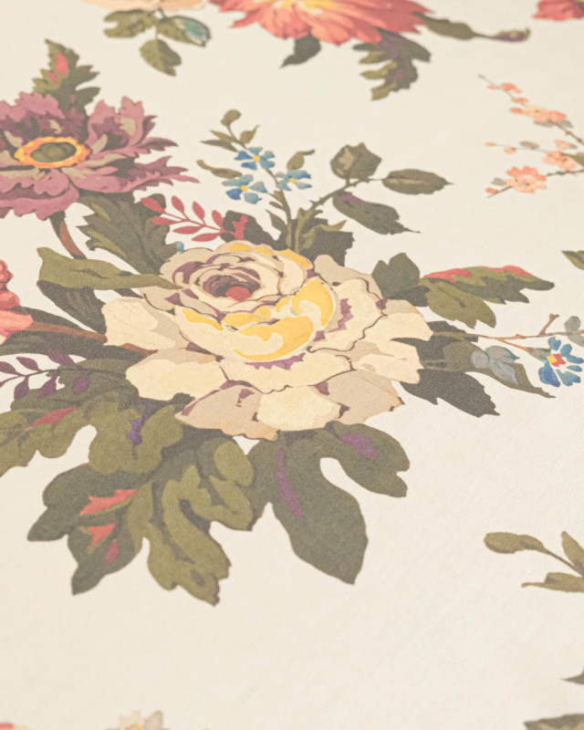Tissu Liberty Fabrics@ Viscose Ecovero Bickington Stately Kristina Ecru - Mercerine