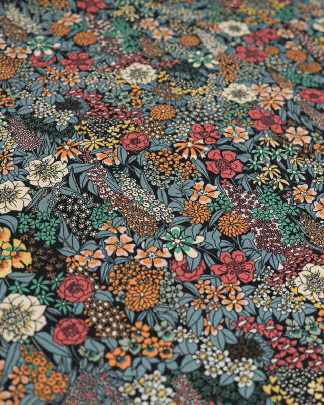 Tissu Liberty Fabrics@ Viscose Ecovero Bickington Ciara Gris - Mercerine