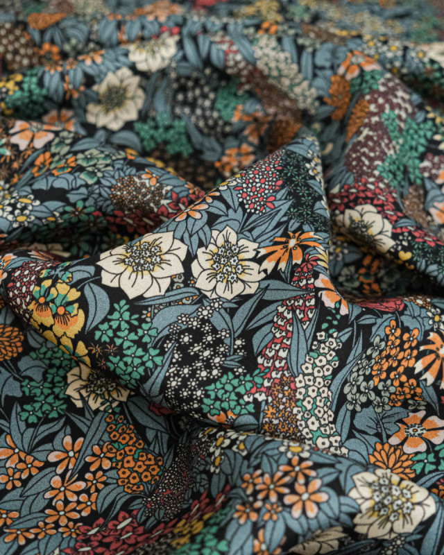 Tissu Liberty Fabrics@ Viscose Ecovero Bickington Ciara Gris - Mercerine