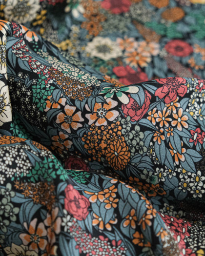Tissu Liberty Fabrics@ Viscose Ecovero Bickington Ciara Gris