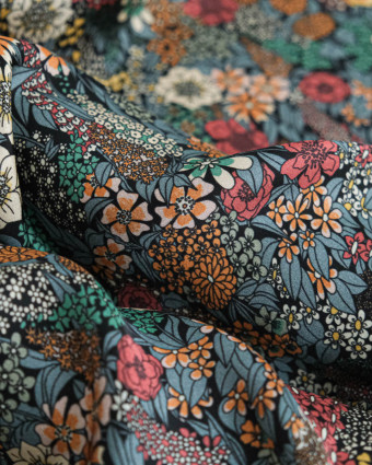 Tissu Liberty Fabrics@ Viscose Ecovero Bickington Ciara Gris