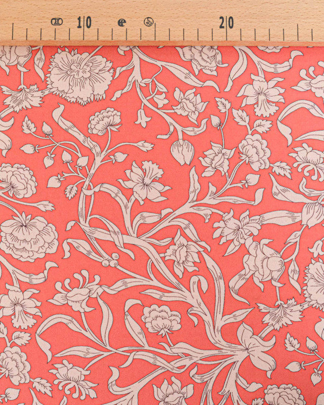 Tissu Liberty Fabrics@ Viscose Ecovero Oakshott Columbia Road Orange Saumon - Mercerine