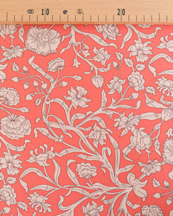 Tissu Liberty Fabrics@ Viscose Ecovero Oakshott Columbia Road Orange Saumon - Mercerine