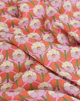 Tissu Liberty Fabrics@ Viscose Ecovero Oakshott Chevron Rose - Mercerine