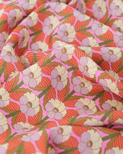 Tissu Liberty Fabrics@ Viscose Ecovero Oakshott Chevron Rose