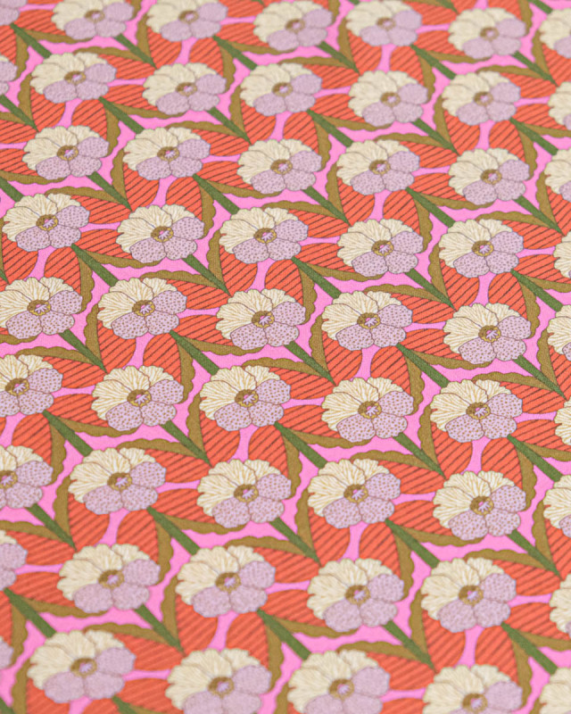 Tissu Liberty Fabrics@ Viscose Ecovero Oakshott Chevron Rose - Mercerine