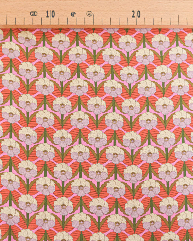 Tissu Liberty Fabrics@ Viscose Ecovero Oakshott Chevron Rose - Mercerine
