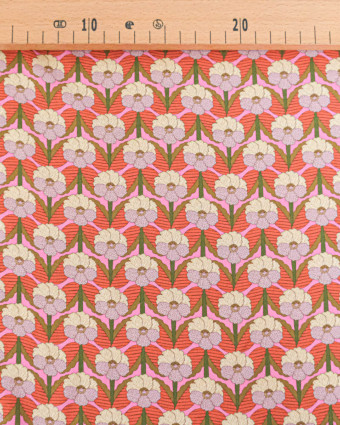 Tissu Liberty Fabrics@ Viscose Ecovero Oakshott Chevron Rose - Mercerine