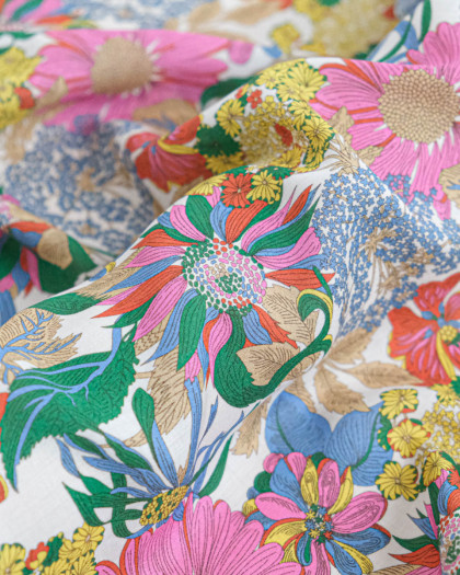 Tissu Liberty Fabrics@ Viscose Ecovero Oakshott Angelica Garla Blanc