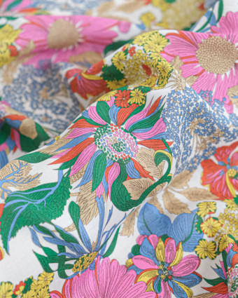 Tissu Liberty Fabrics@ Viscose Ecovero Oakshott Angelica Garla Blanc