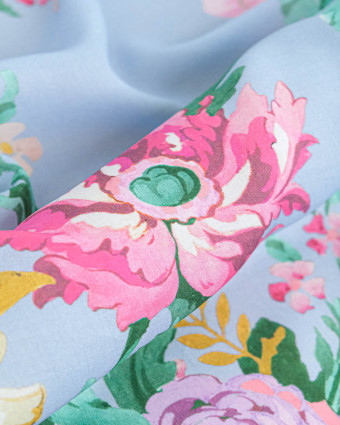Tissu Liberty Fabrics@ Viscose Ecovero Oakshott Stately Kristina Bleu - Mercerine
