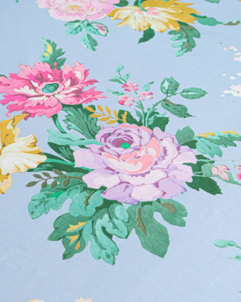 Tissu Liberty Fabrics@ Viscose Ecovero Oakshott Stately Kristina Bleu - Mercerine
