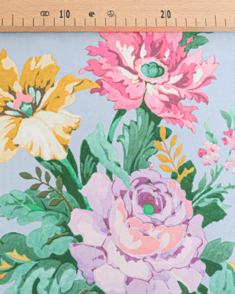 Tissu Liberty Fabrics@ Viscose Ecovero Oakshott Stately Kristina Bleu - Mercerine