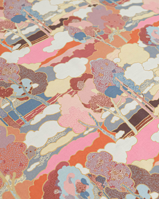 Tissu Liberty Fabrics@ Viscose Ecovero Oakshott Prospect Road Rose - Mercerine
