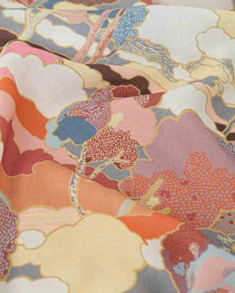 Tissu Liberty Fabrics@ Viscose Ecovero Oakshott Prospect Road Rose - Mercerine