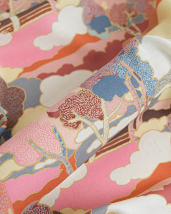 Tissu Liberty Fabrics@ Viscose Ecovero Oakshott Prospect Road Rose - Mercerine