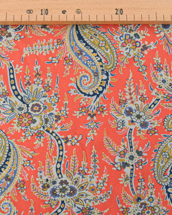 Tissu Liberty Fabrics@ Viscose Ecovero Oakshott Paisley Tree Rouge - Mercerine
