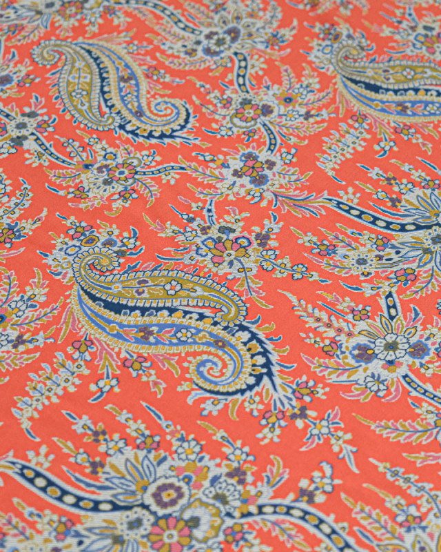Tissu Liberty Fabrics@ Viscose Ecovero Oakshott Paisley Tree Rouge - Mercerine