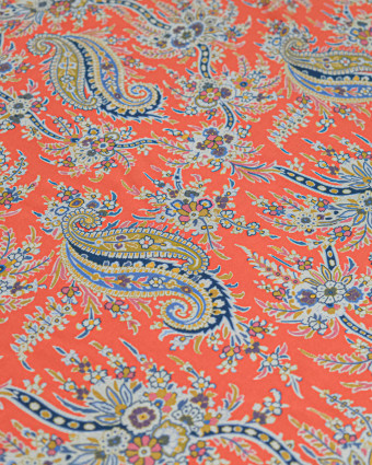 Tissu Liberty Fabrics@ Viscose Ecovero Oakshott Paisley Tree Rouge - Mercerine