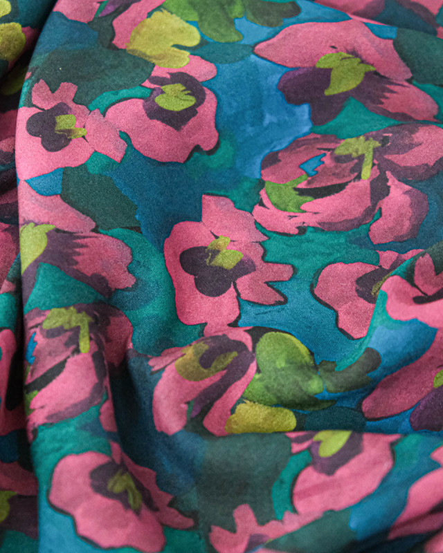 Tissu Liberty Fabrics@ Viscose Ecovero Oakshott Jemma Rose - Mercerine