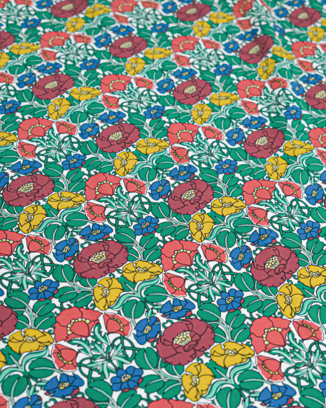 Tissu Liberty Fabrics@ Viscose Weymouth Jugendstil Trail Vert - Mercerine