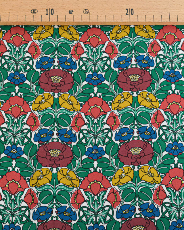 Tissu Liberty Fabrics@ Viscose Weymouth Jugendstil Trail Vert - Mercerine