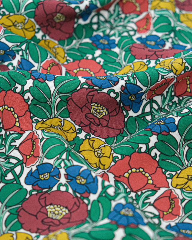 Tissu Liberty Fabrics@ Viscose Weymouth Jugendstil Trail Vert - Mercerine
