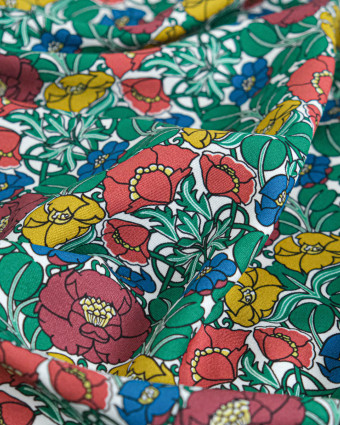 Tissu Liberty Fabrics@ Viscose Weymouth Jugendstil Trail Vert - Mercerine