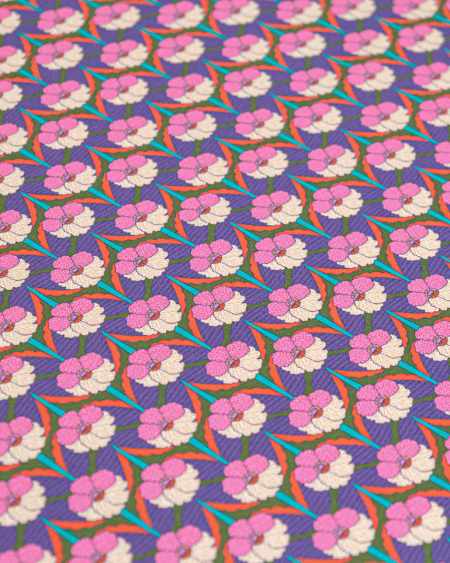 Tissu Liberty Fabrics@ Viscose Weymouth Chevron Violet - Mercerine
