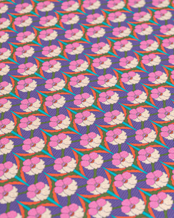Tissu Liberty Fabrics@ Viscose Weymouth Chevron Violet - Mercerine