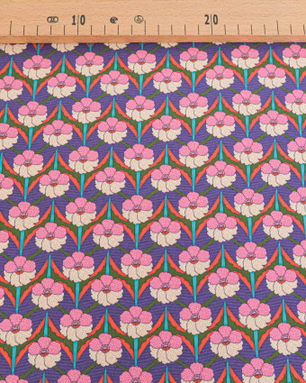 Tissu Liberty Fabrics@ Viscose Weymouth Chevron Violet - Mercerine