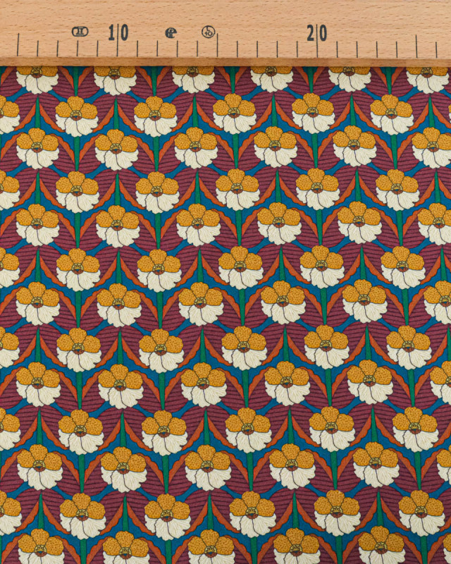 Tissu Liberty Fabrics@ Viscose Weymouth Chevron Ocre - Mercerine