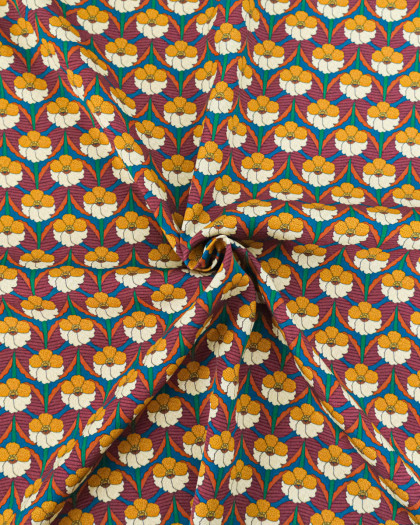 Tissu Liberty Fabrics@ Viscose Weymouth Chevron Ocre