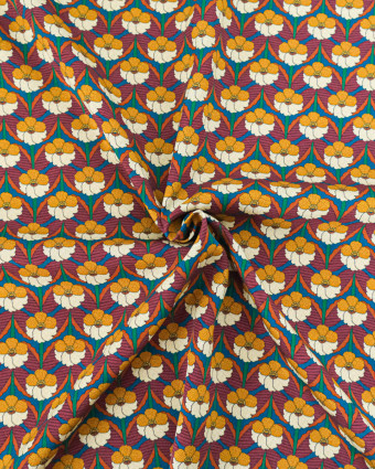 Tissu Liberty Fabrics@ Viscose Weymouth Chevron Ocre